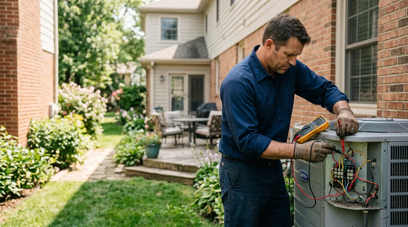HVAC technician working near Meridian, CA